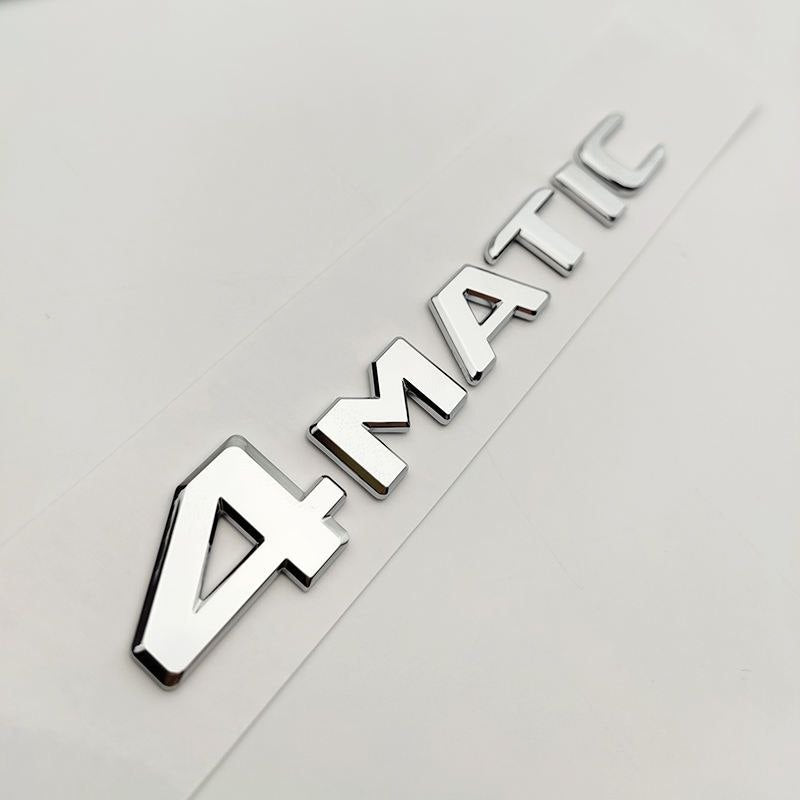Емблема 4 MATIC задна лепяща СИВ