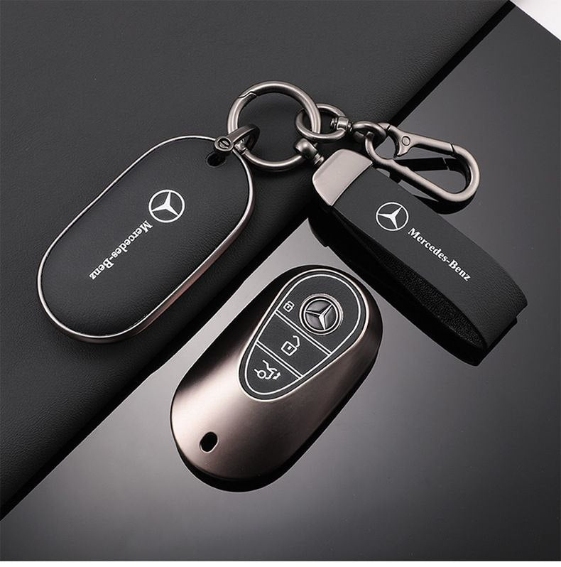 Луксозен Калъф за автомобилен ключ Mercedes ЧЕРЕН