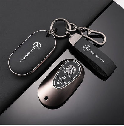 Луксозен Калъф за автомобилен ключ Mercedes ЧЕРЕН