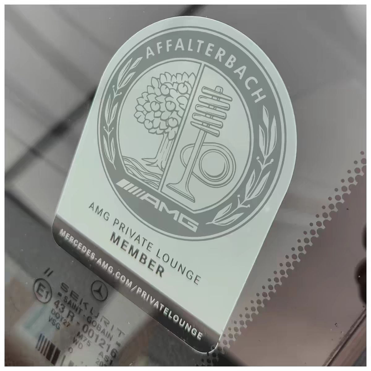 Декоративен стикер Mercedes-AMG Affalterbach Private Lounge за стъкло