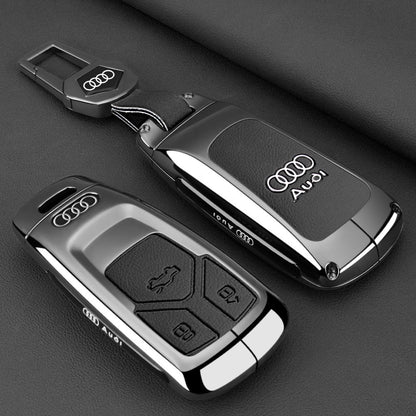 Калъф за автомобилен ключ AUDI – метален корпус и кожа