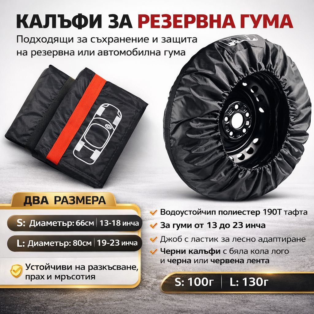 Калъф за резервна гума – защитен, водоустойчив (2 размера)