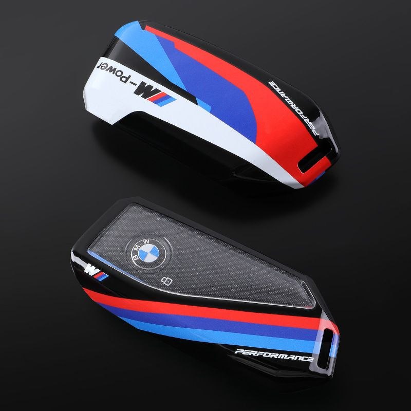Спортен калъф за ключ BMW M Performance с кожен ключодържател