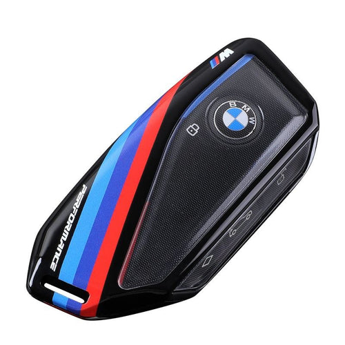 Спортен калъф за ключ BMW M Performance с кожен ключодържател