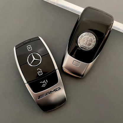 Задно капаче за ключ Mercedes-Benz AMG affalterbach - черно с сиво