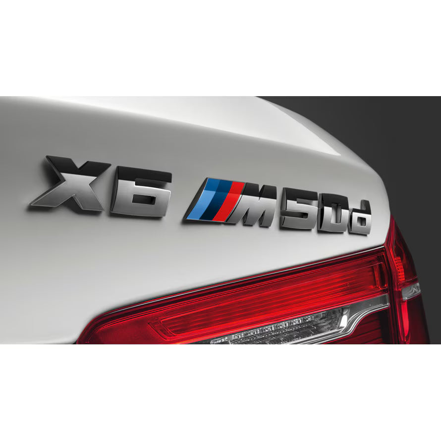Емблема BMW X6 M50d – за заден багажник (самозалепваща)