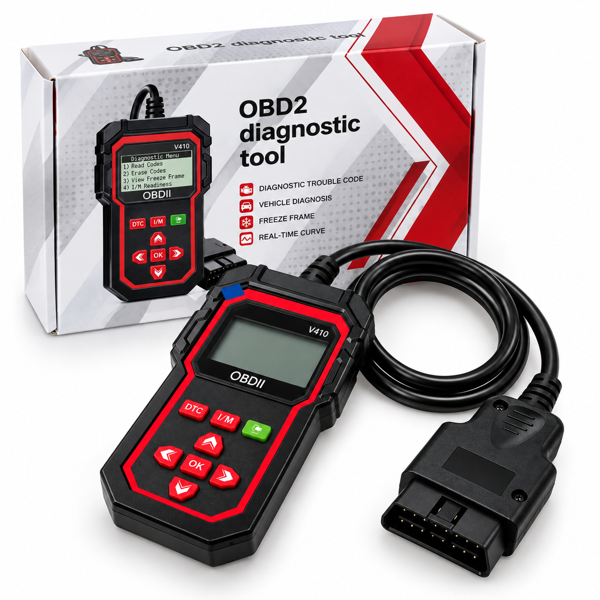 Универсална автомобилна диагностика OBD2 V410 – PG673, 9–18V